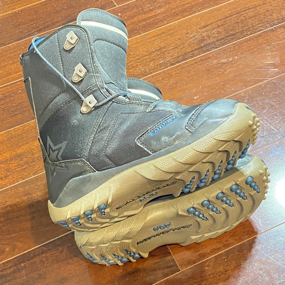 SALOMON KAMOOKS, THERMIC FIT, BLACK/Blue Snowboard Boots 6.5 - Picture 9 of 9